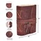 Vintage Leather Journal – 200 Handmade Vintage Deckle Edge Paper – Leather bound Journal For Women Men – Vintage Key Closure - Book of Shadows - Red Brown - 6X4 inches (A6)